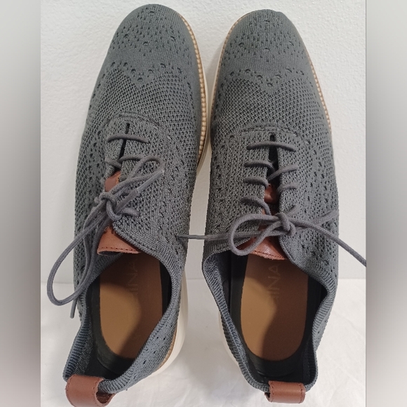 Cole Haan Mens Original Grand Stitchlite Wingtip Oxford Gray lace-up Sz 11.5 main image 11